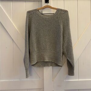 Bimba y Lola White/Black Oversized Knit Drop Shoulder Sweater
